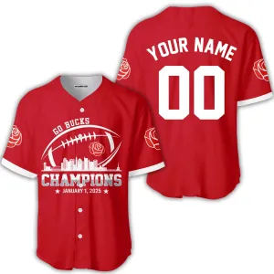 2025 Rose Champions Skyline Custom Double Sided Shirts, Go Bucks Football 2025 Rose Champions 2 Sided Custom Shirts