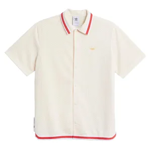 ADIDAS TJ WARM UP SHIRT WHITE / SCARLET