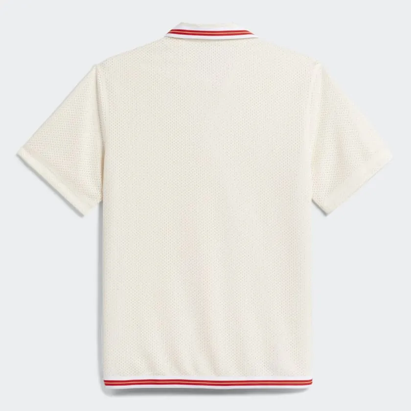 ADIDAS TJ WARM UP SHIRT WHITE / SCARLET