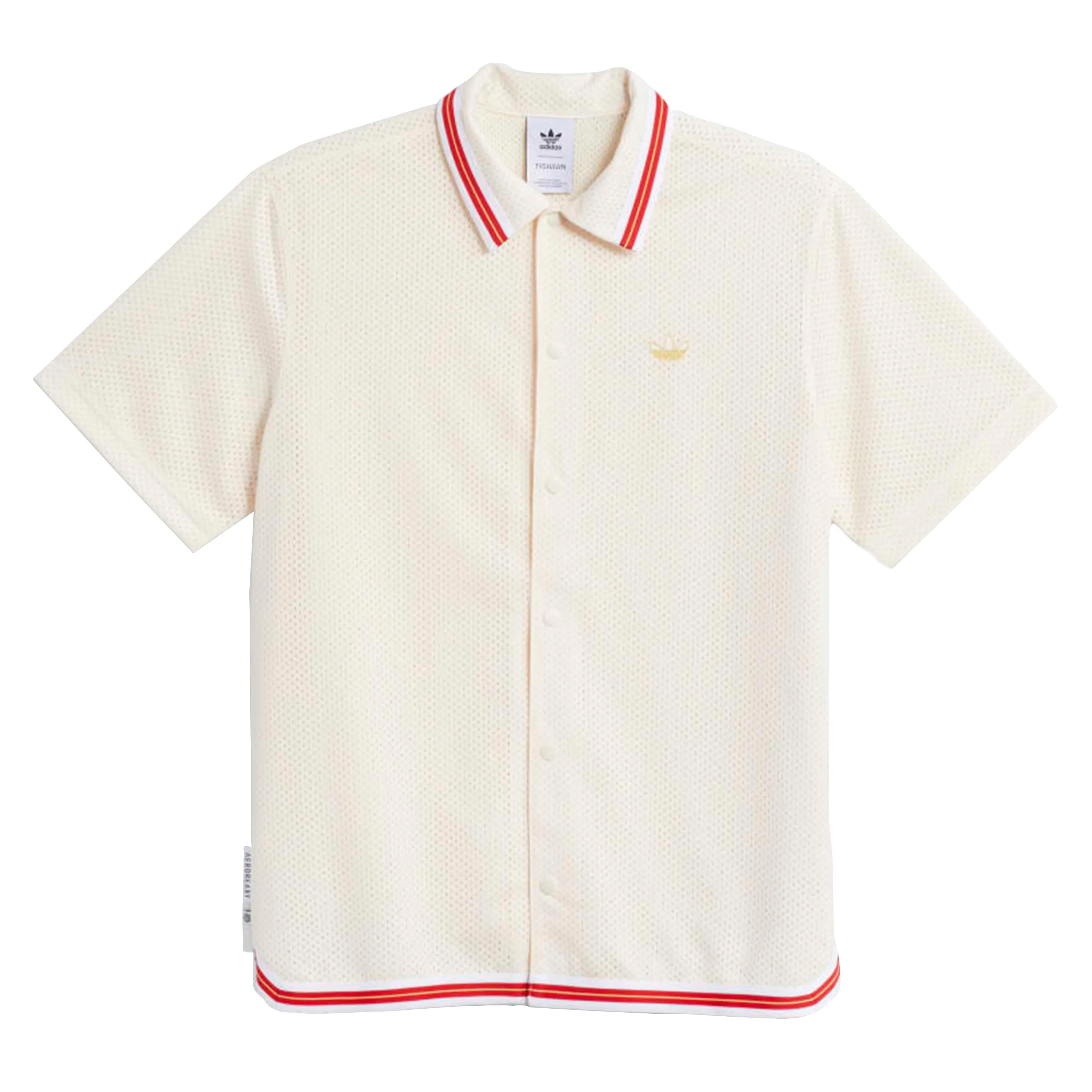 ADIDAS TJ WARM UP SHIRT WHITE / SCARLET
