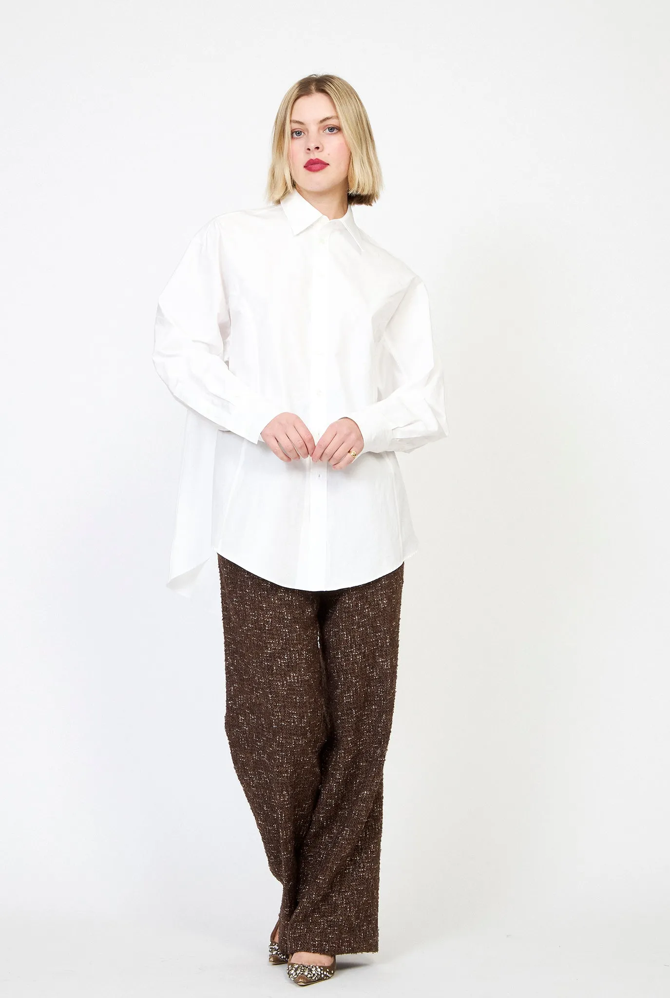 AURALEE High Count Finx Ox Dolman Sleeve Shirt