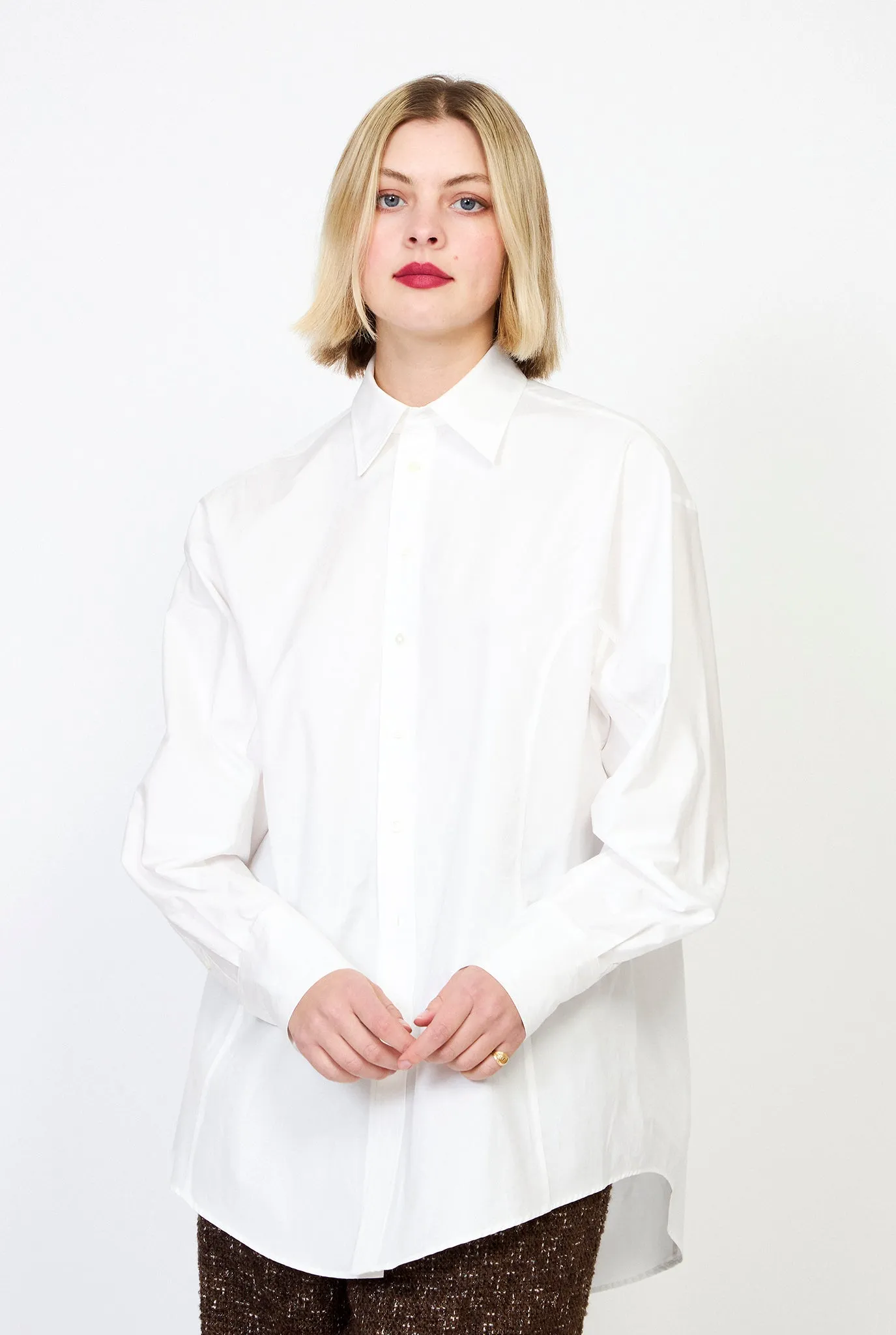 AURALEE High Count Finx Ox Dolman Sleeve Shirt