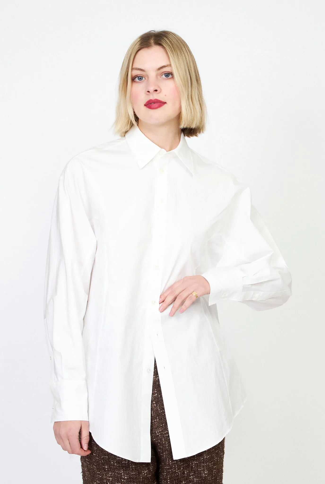 AURALEE High Count Finx Ox Dolman Sleeve Shirt