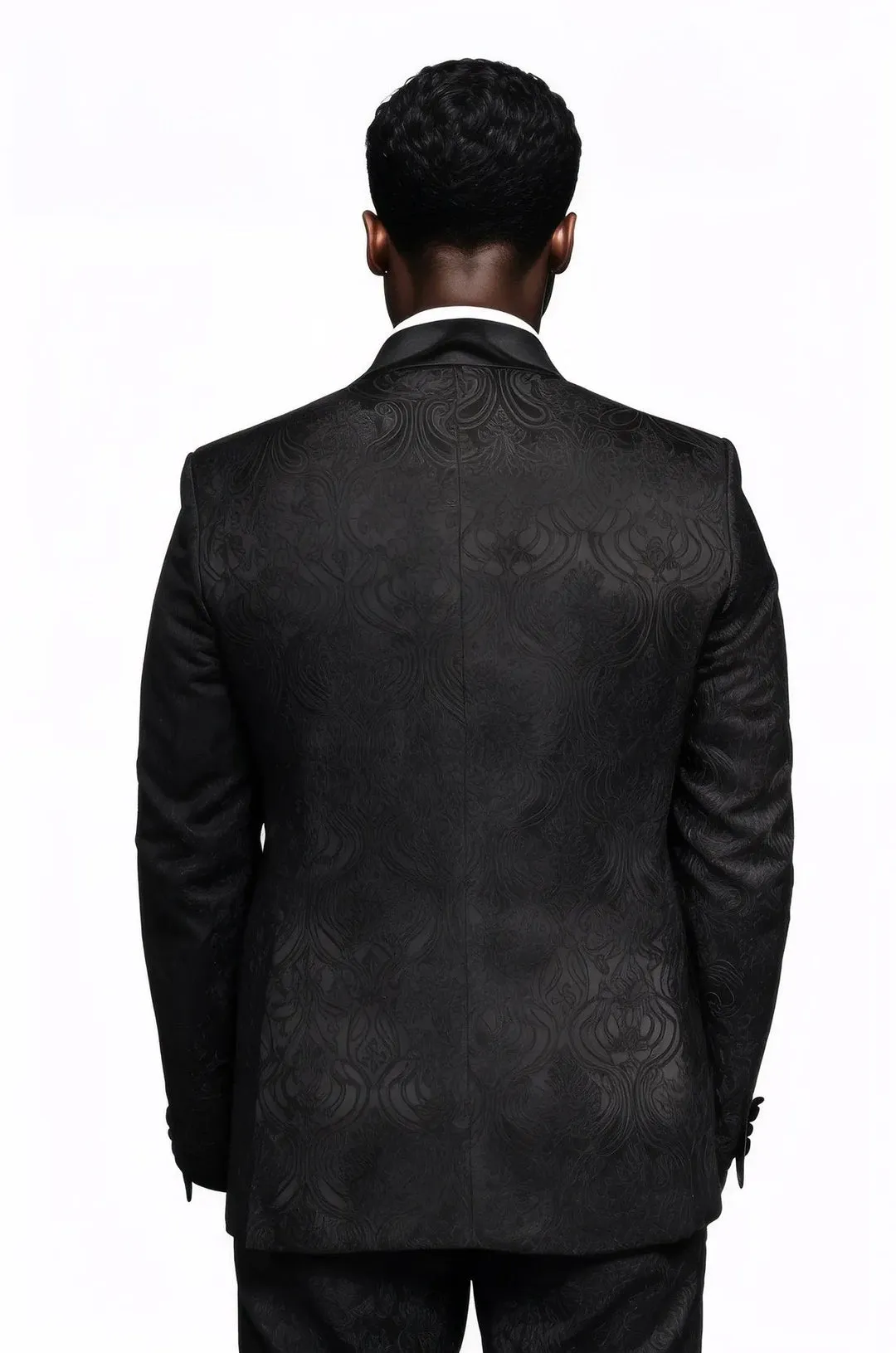 Black European Prom Tuxedo with Black Velvet Lapel – 2025 Essential