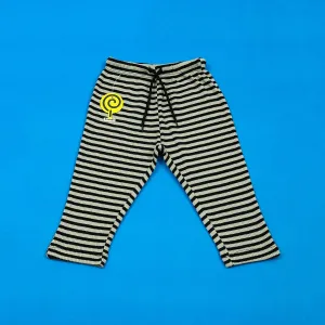 Black&White Waffle-knit Pajamas