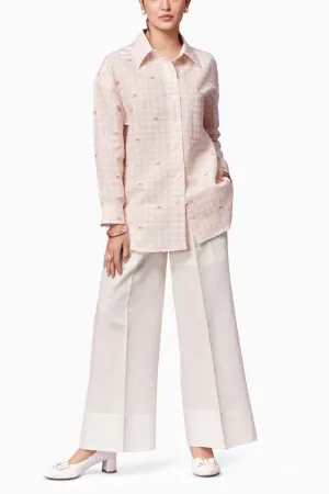 Blush Blossom Shirt and Trousers Coord Set