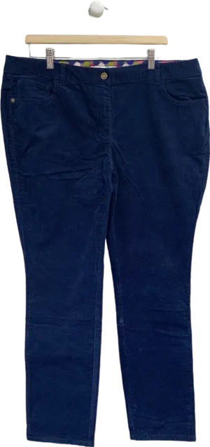 Boden Navy Blue Corduroy Trousers UK 18 Regular