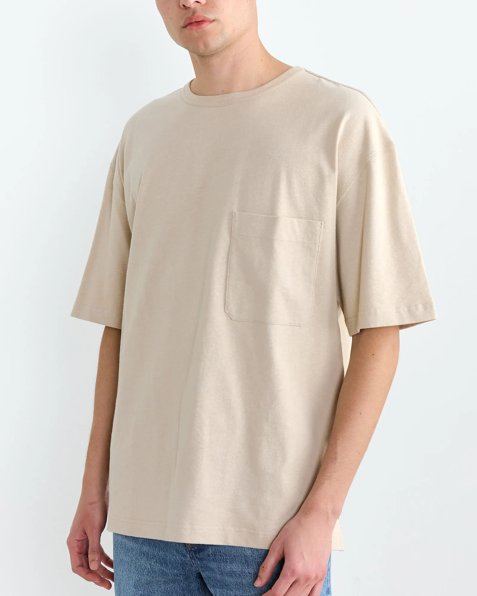 Boxy T-Shirt in Warm Beige