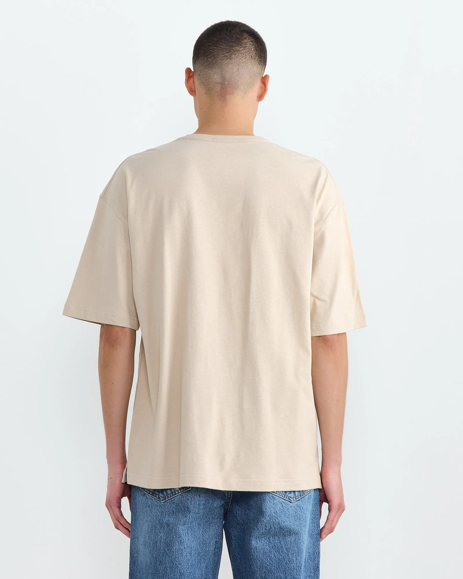 Boxy T-Shirt in Warm Beige