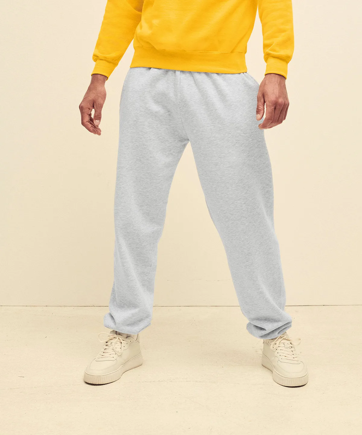 Classic 80/20 elasticated sweatpants | Dark Heather Grey