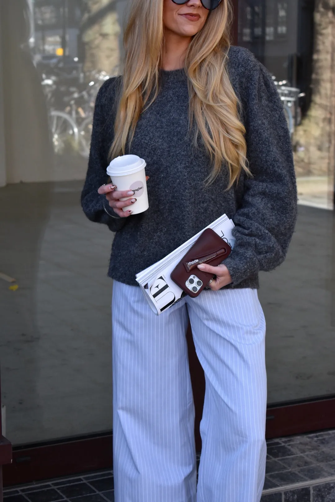 Cosy oversized trui - Grijs