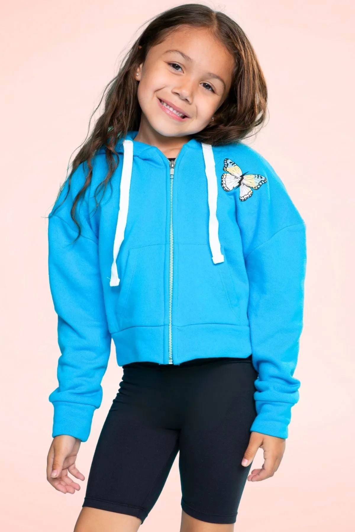 Cotton Soft French Terry Drop Shoulder Zip Hoodie