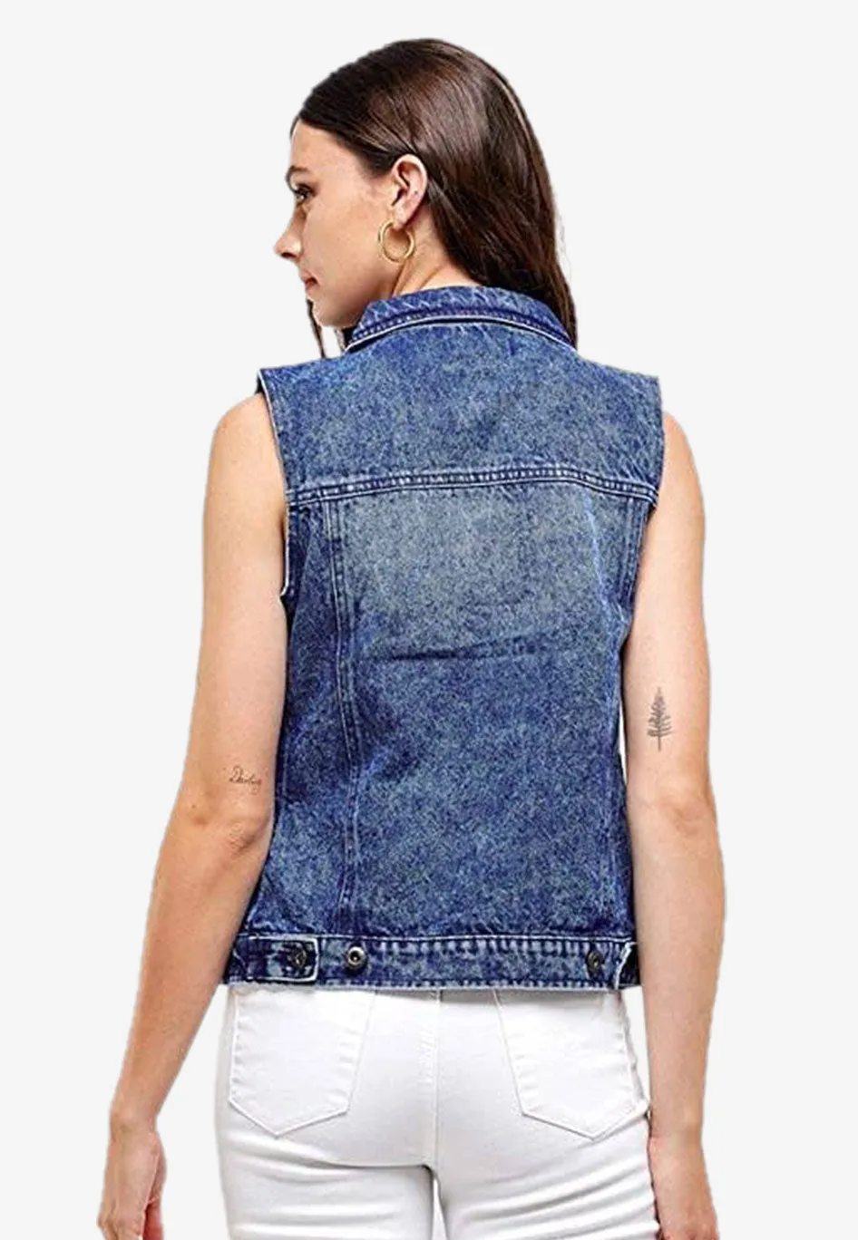 Denim Jean Sleeveless Vest