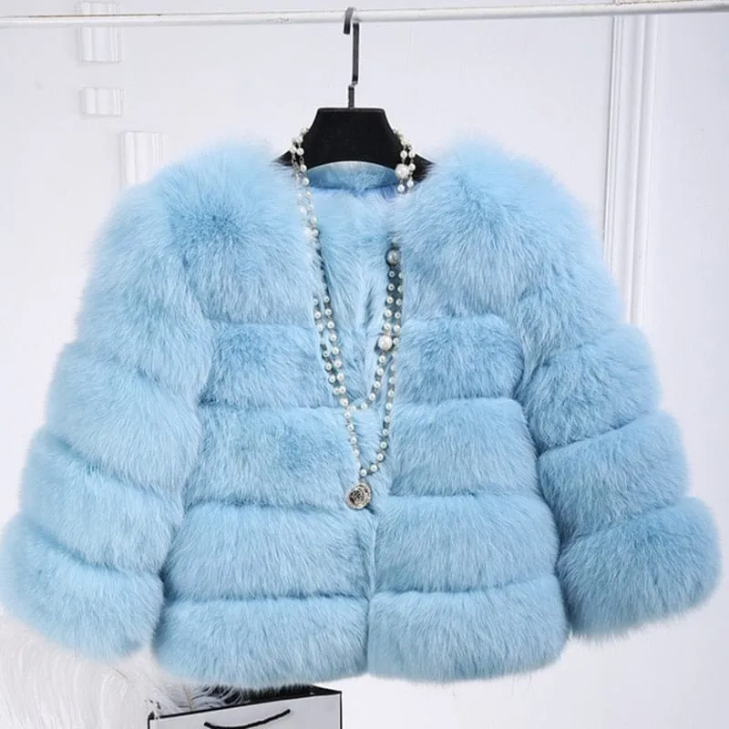 Elegant Faux Fur Jacket