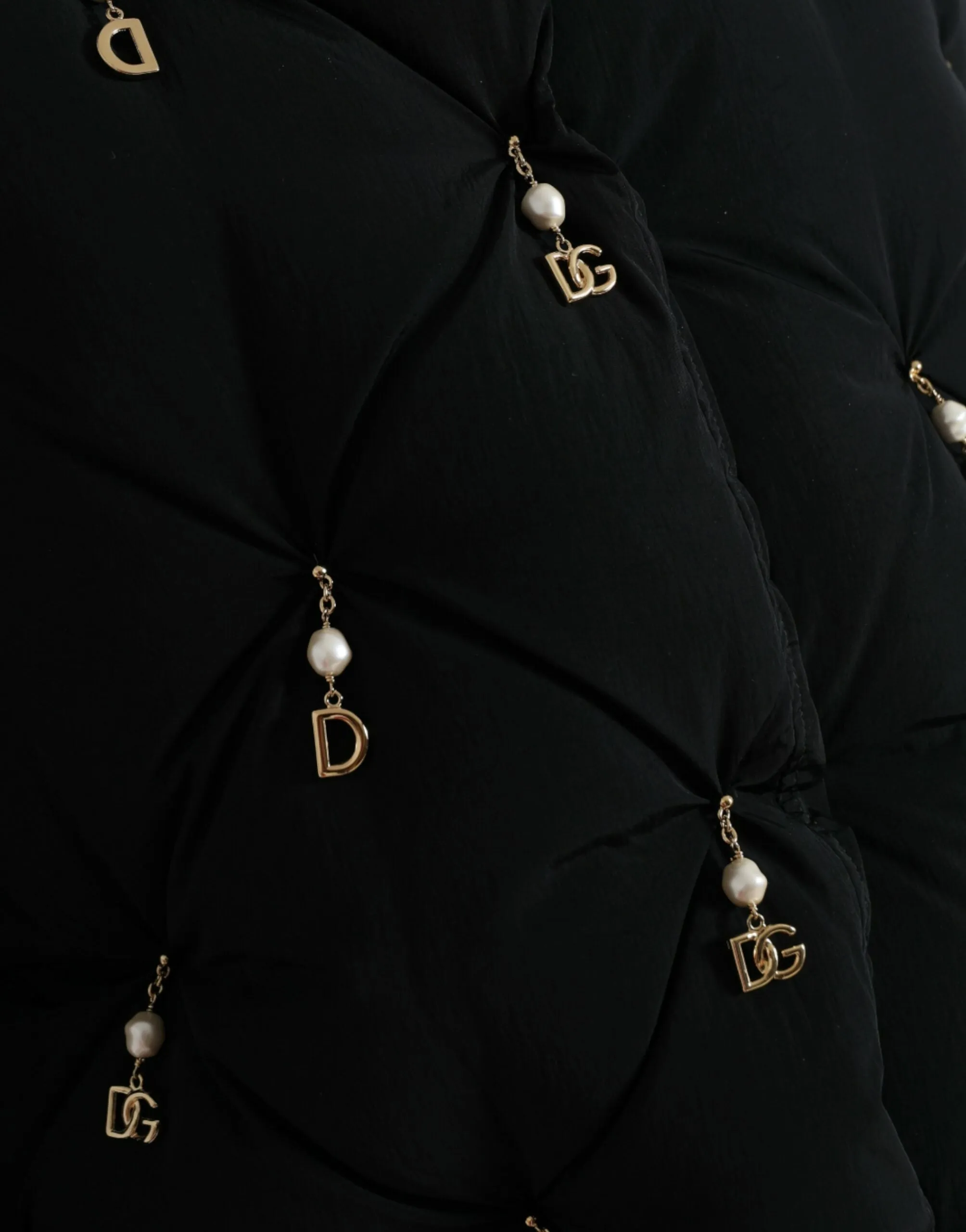 Elegant Quilted Jacket with Pearl Embellishment
