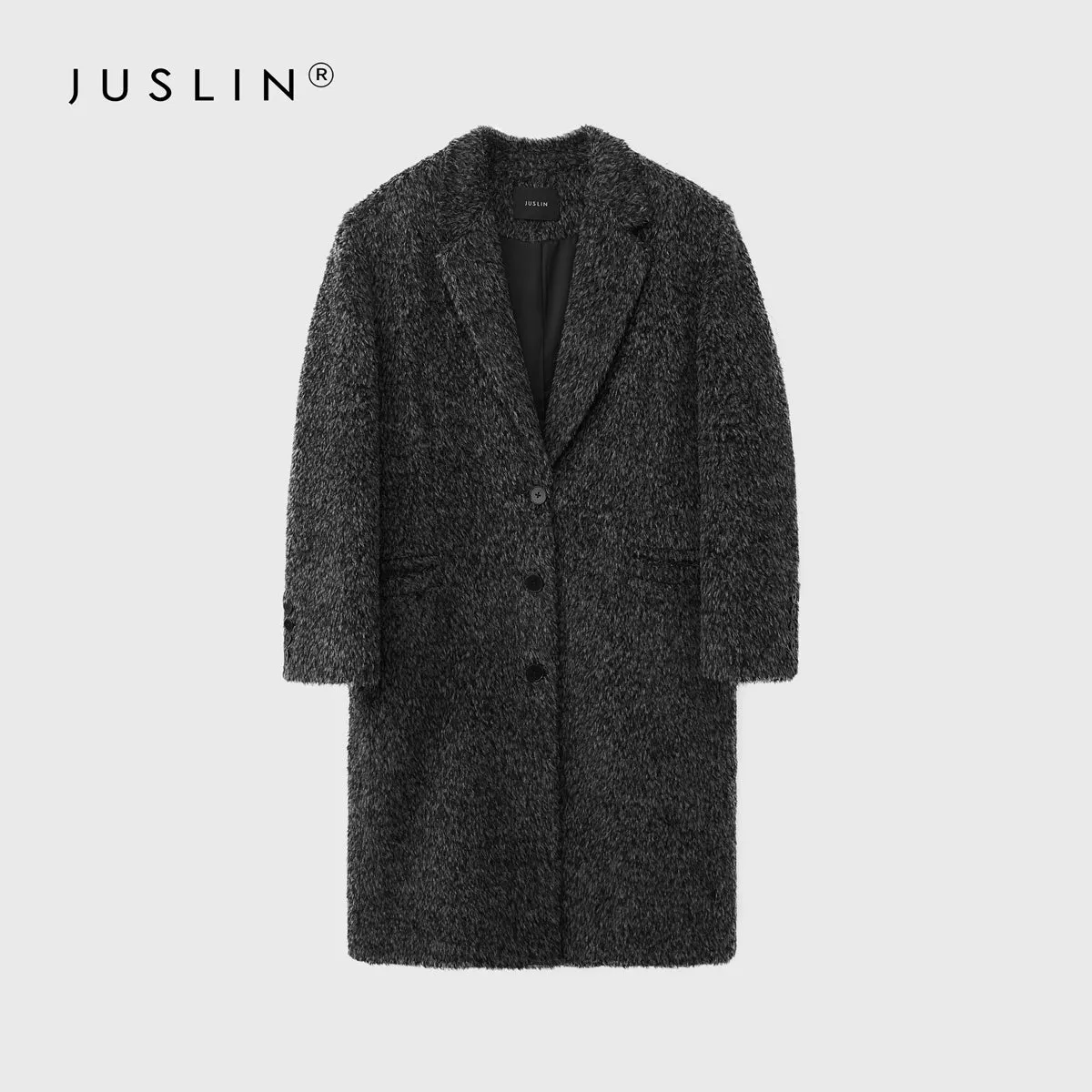 Elegant Textured Wool Coat