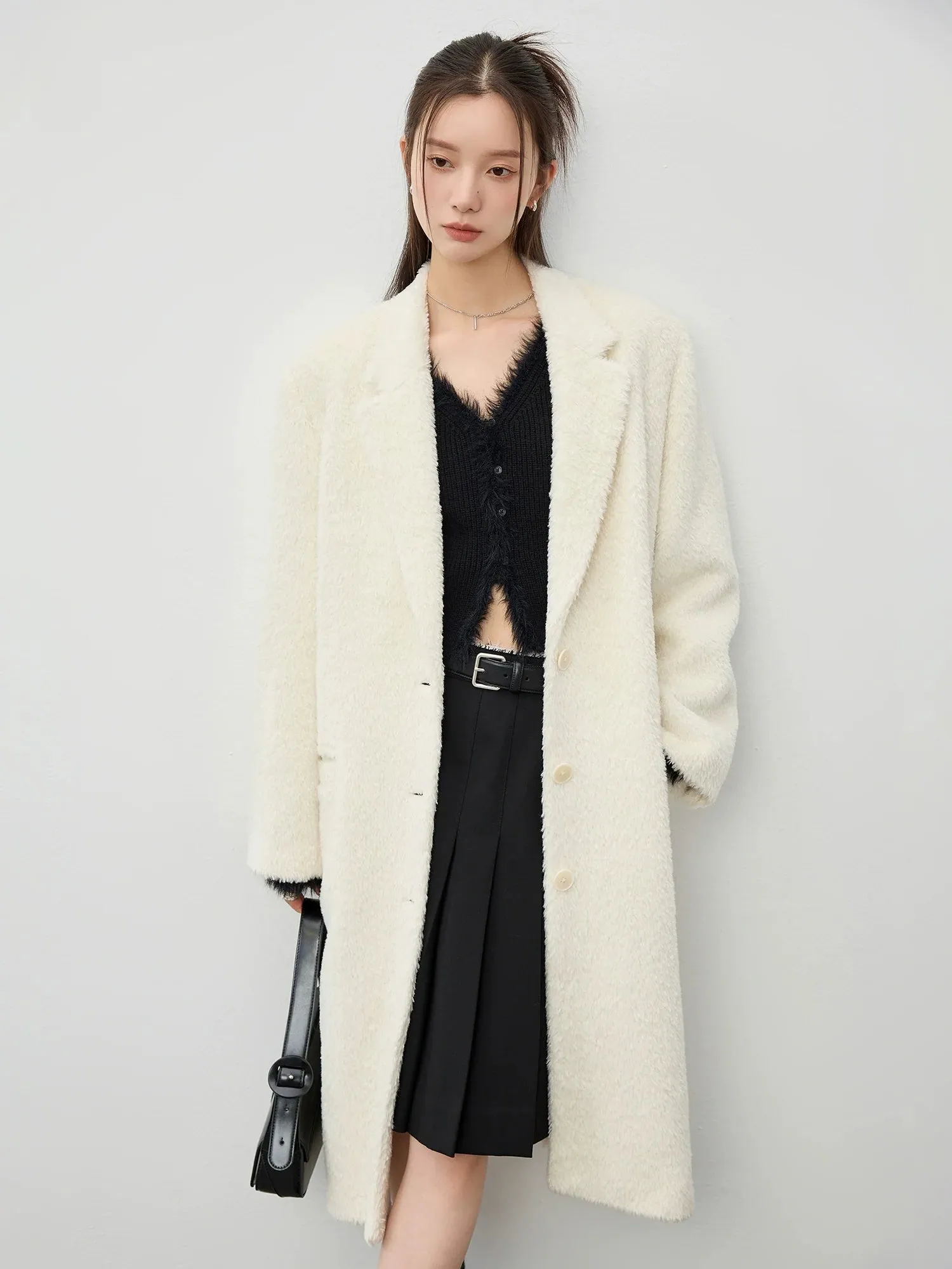 Elegant Textured Wool Coat