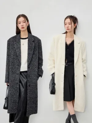 Elegant Textured Wool Coat