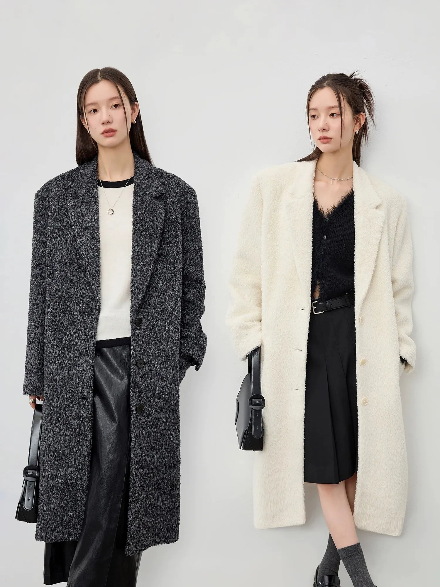 Elegant Textured Wool Coat