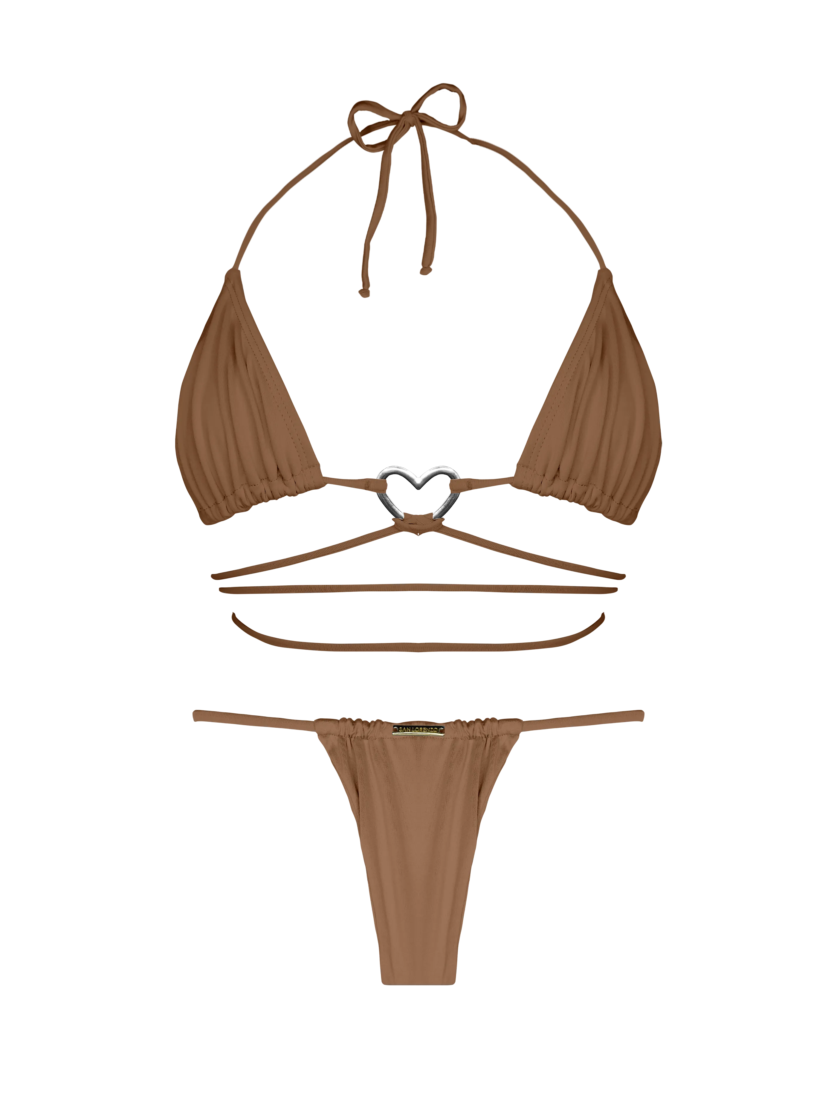 Essential Solids Mudslide Magic Multi String Ring Bikini Top