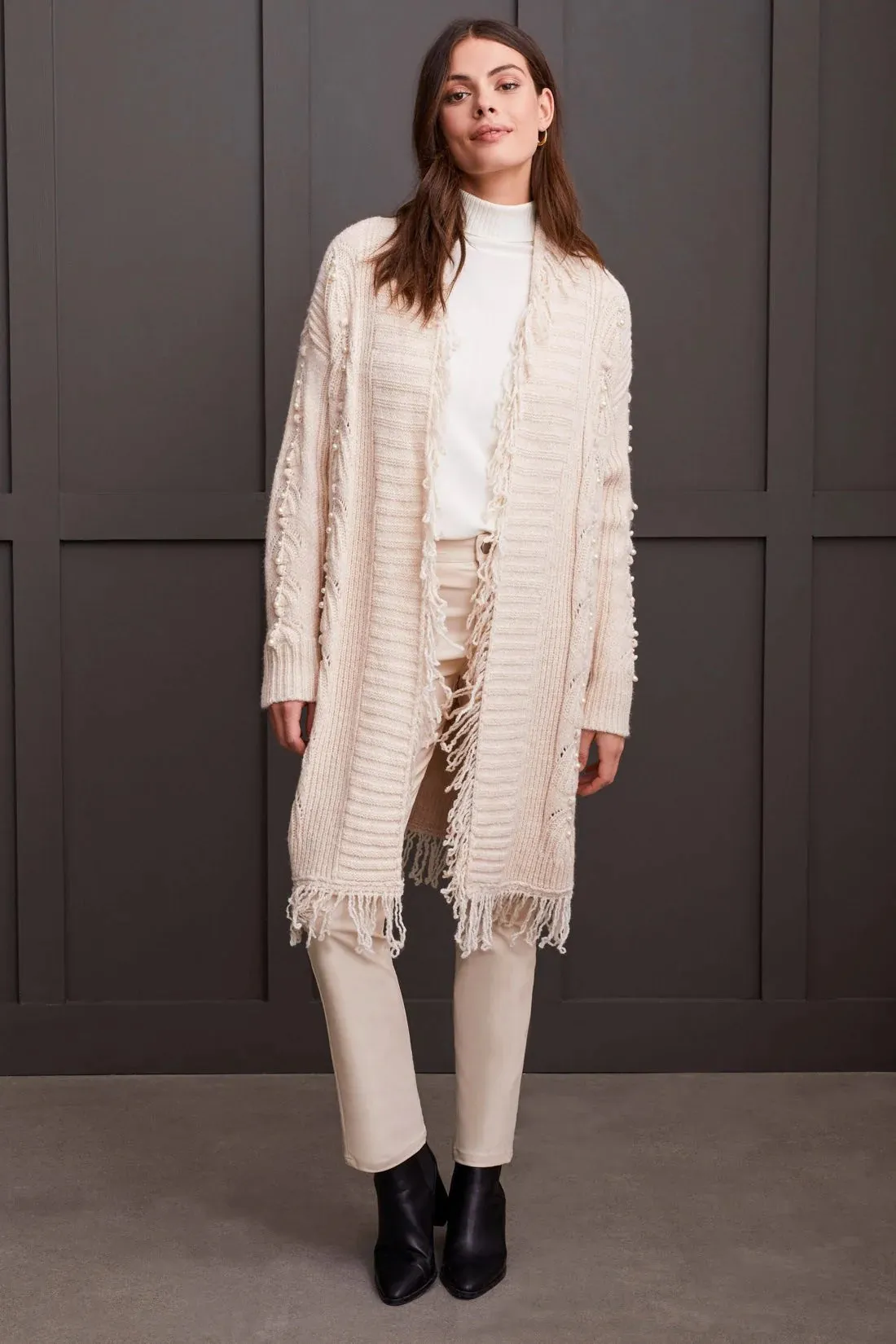 Fringed Sweater Cardigan