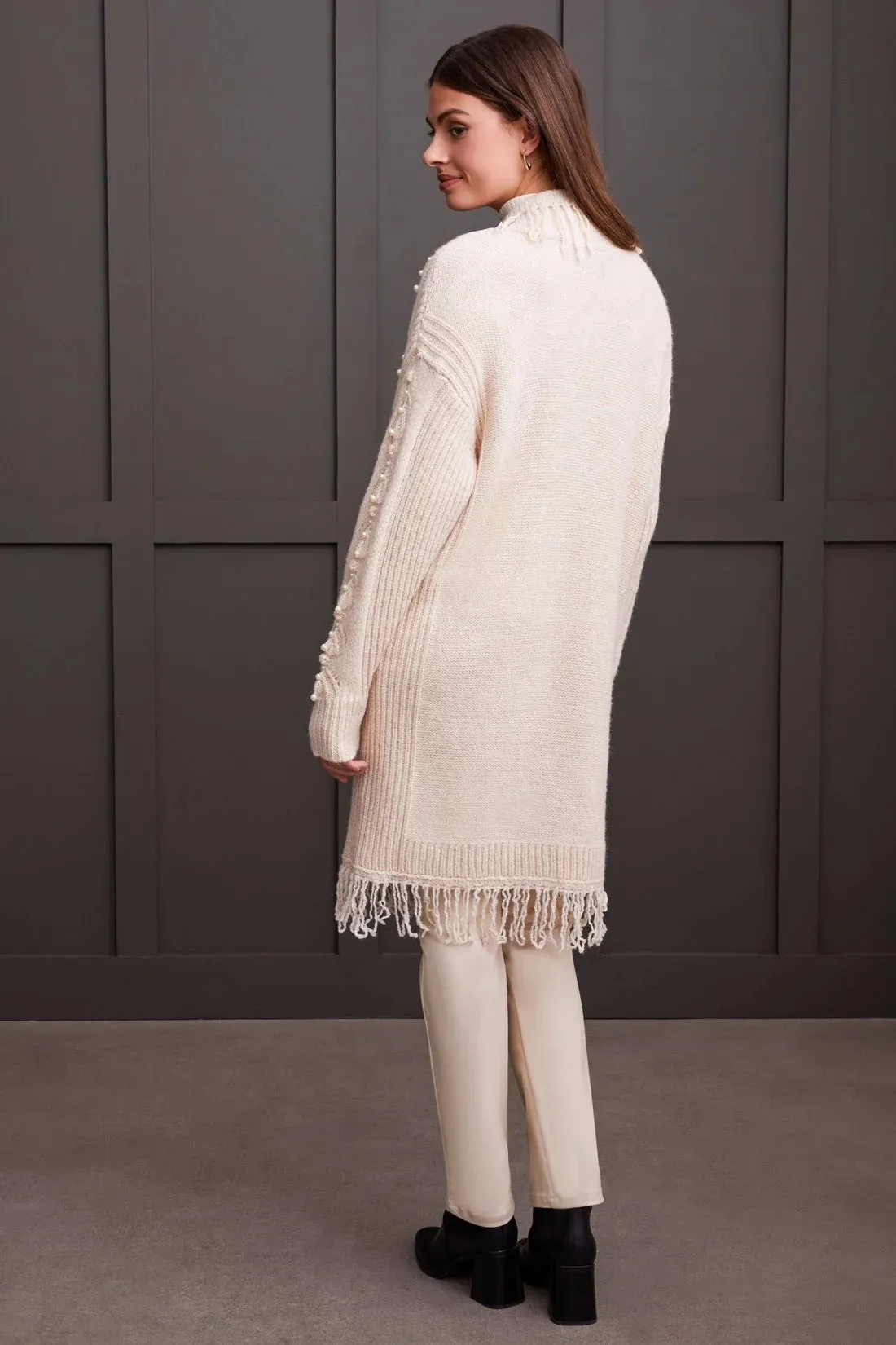 Fringed Sweater Cardigan