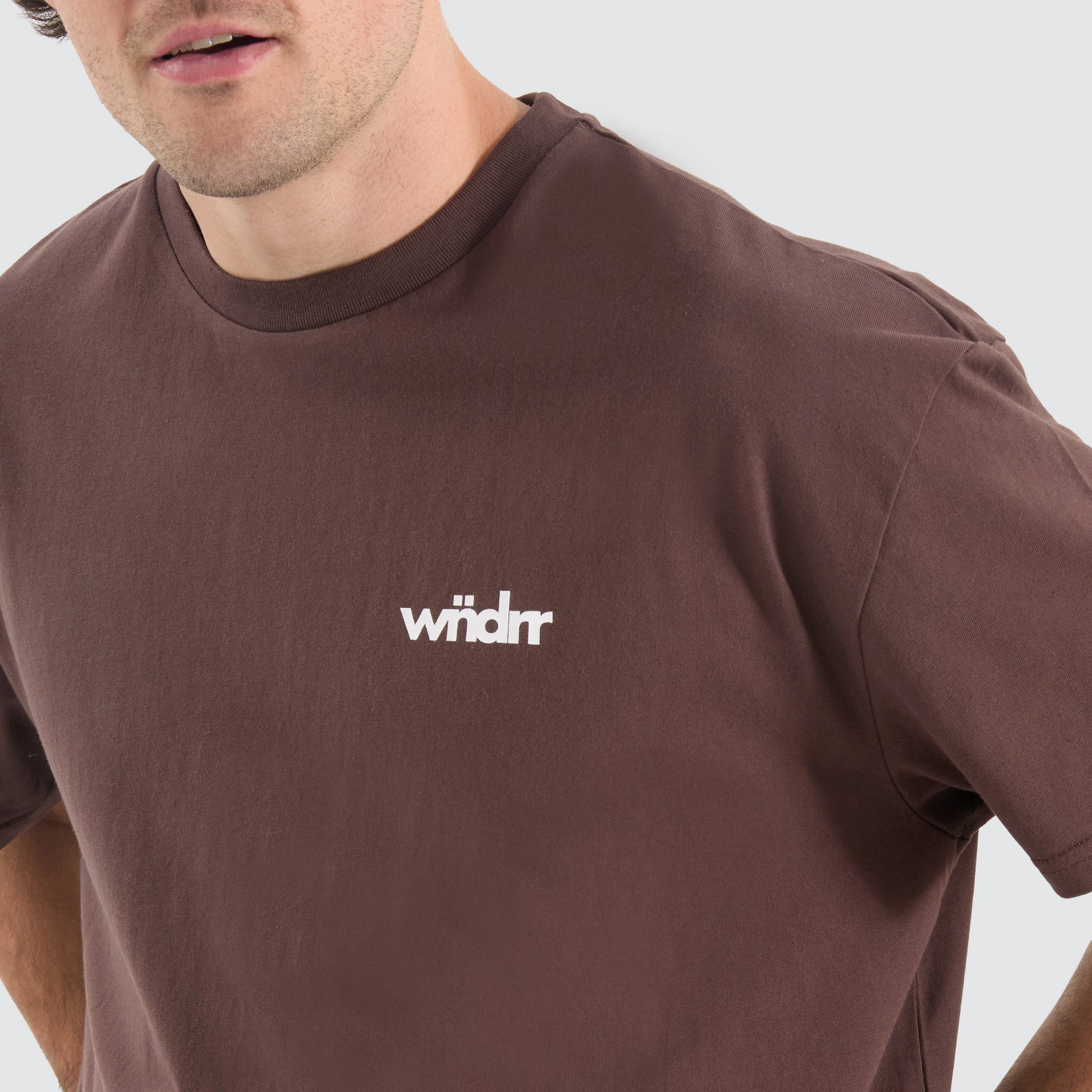 Frontline Box Fit Tee Brown