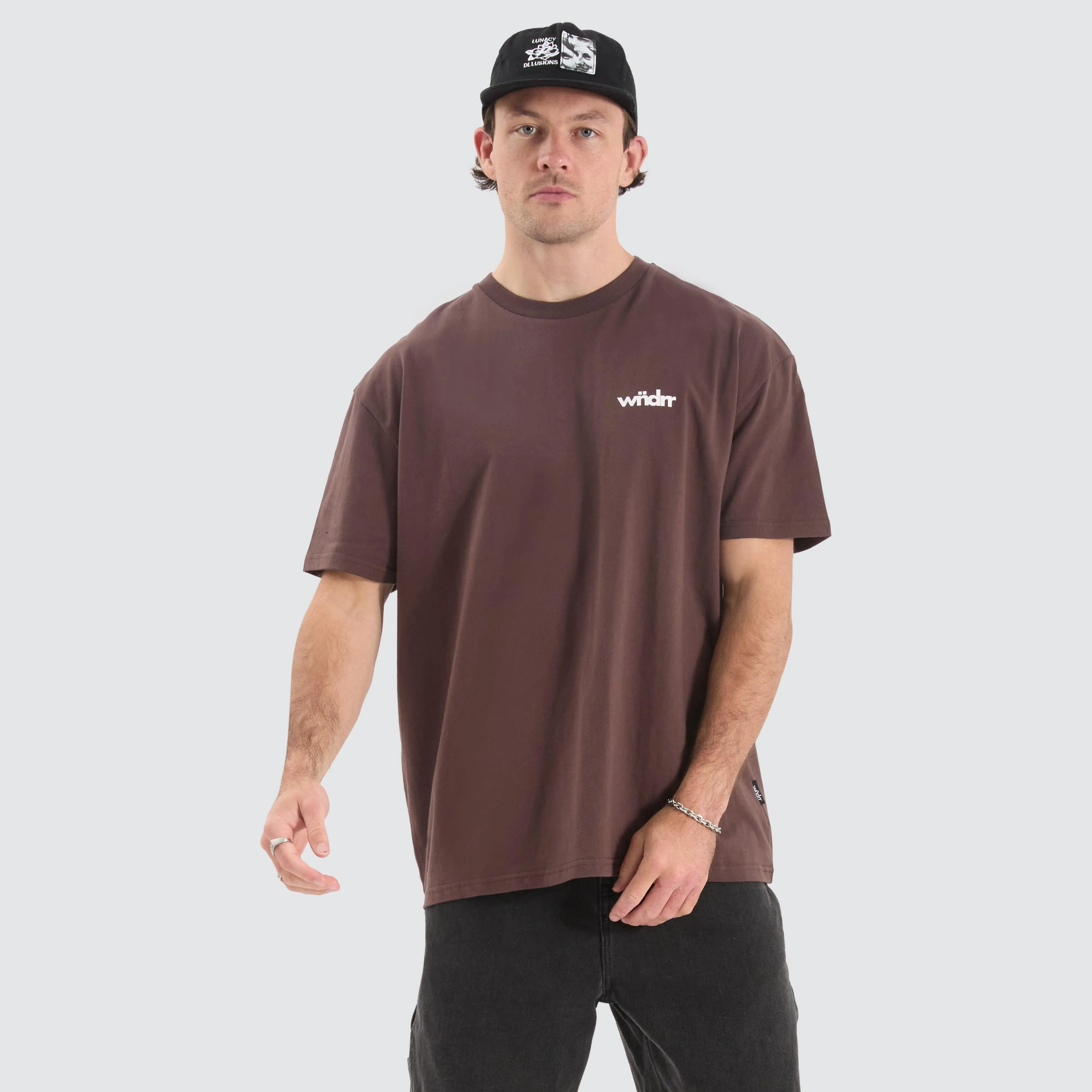 Frontline Box Fit Tee Brown