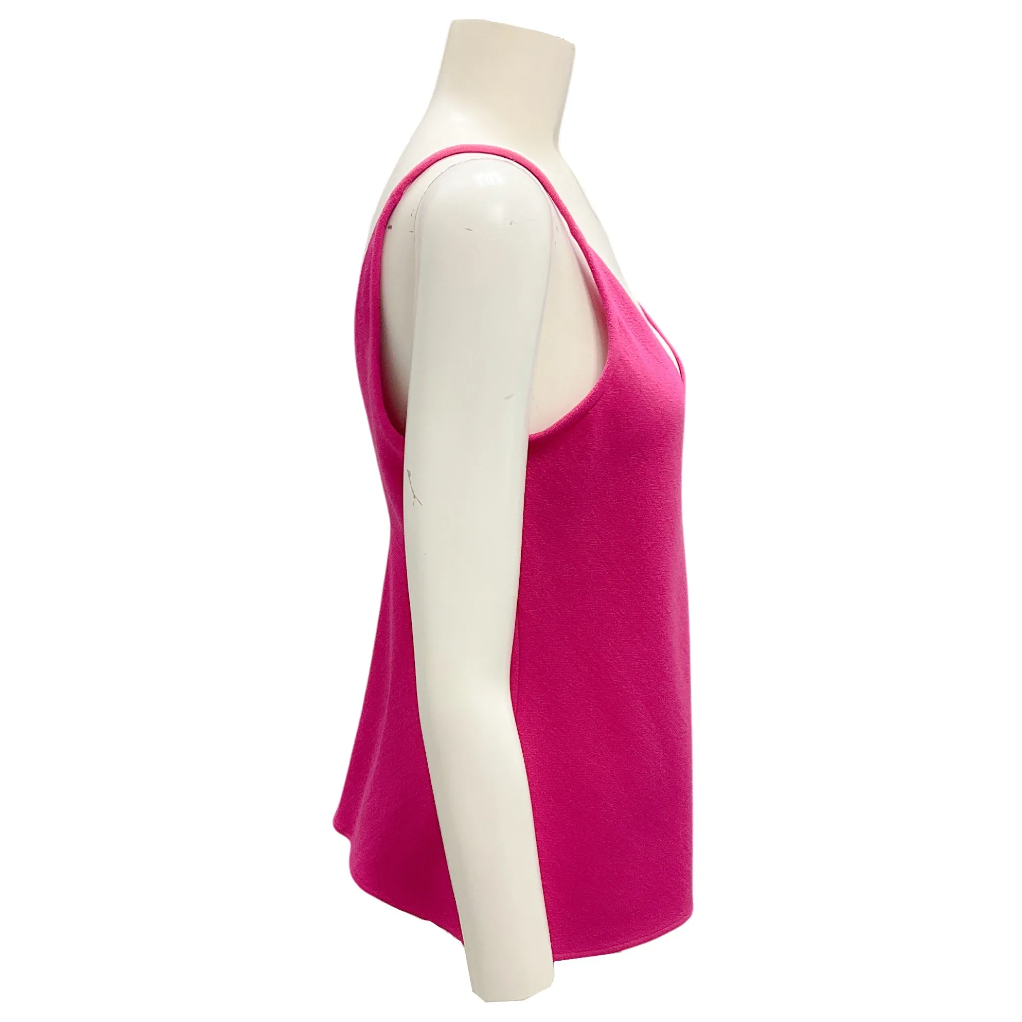 Gabriela Hearst Fuchsia Sponge Wool Crepe Maria Tank