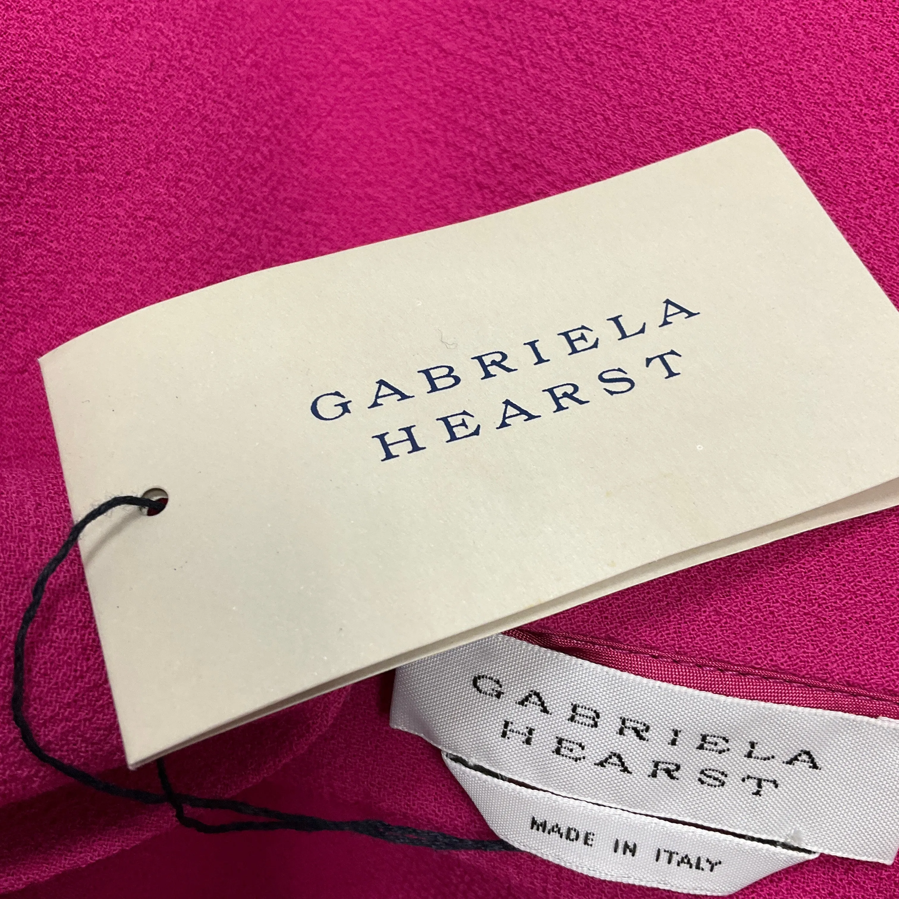 Gabriela Hearst Fuchsia Sponge Wool Crepe Maria Tank