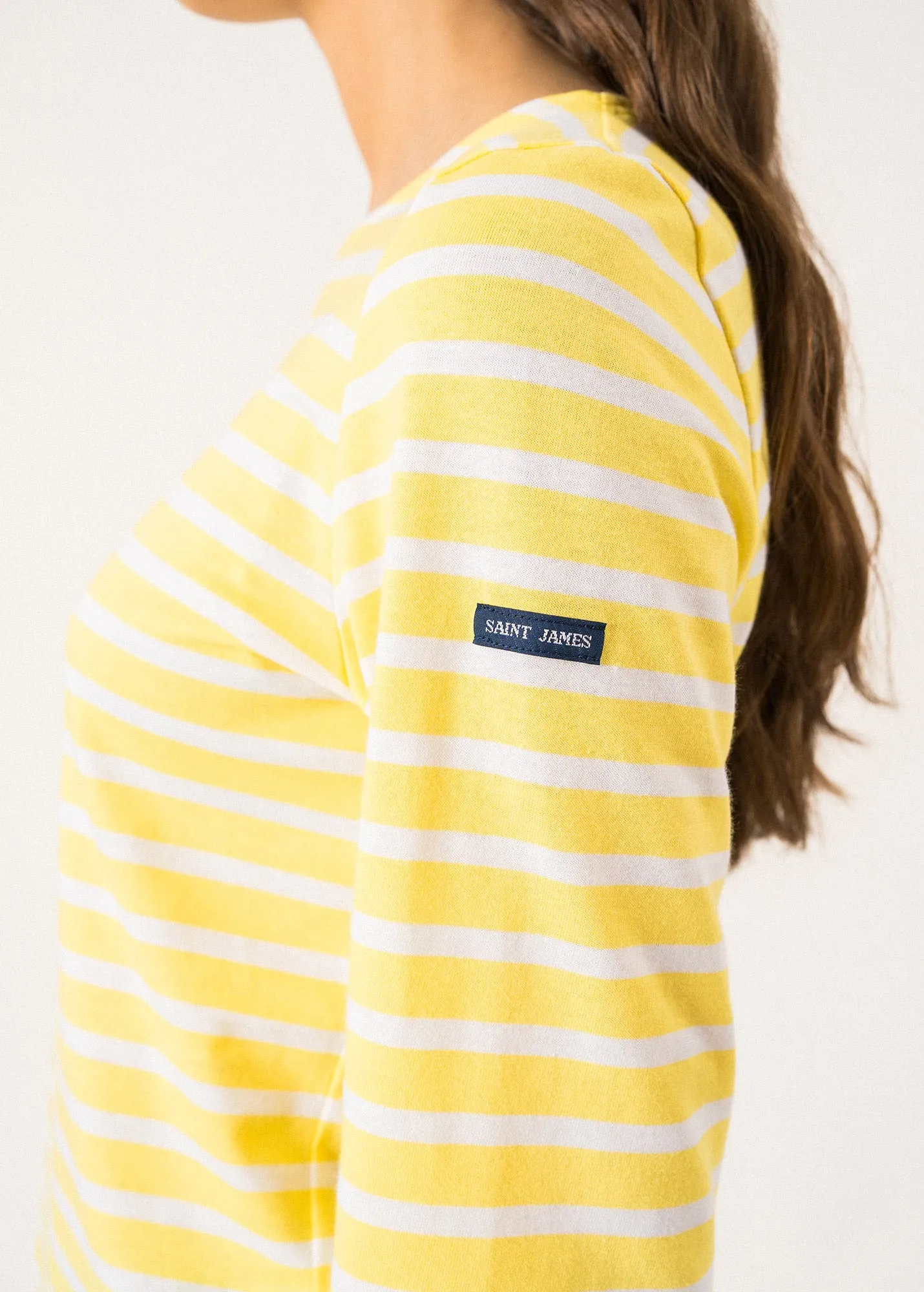 Galathe striped sailor shirt - slim fit, in light cotton (ACIDULE/NEIGE)