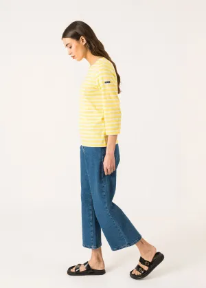 Galathe striped sailor shirt - slim fit, in light cotton (ACIDULE/NEIGE)