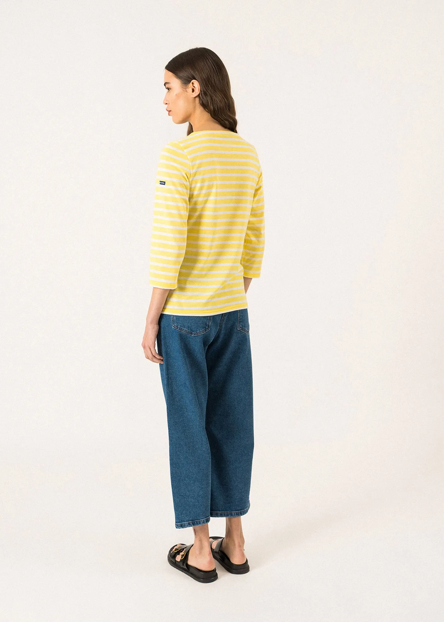 Galathe striped sailor shirt - slim fit, in light cotton (ACIDULE/NEIGE)