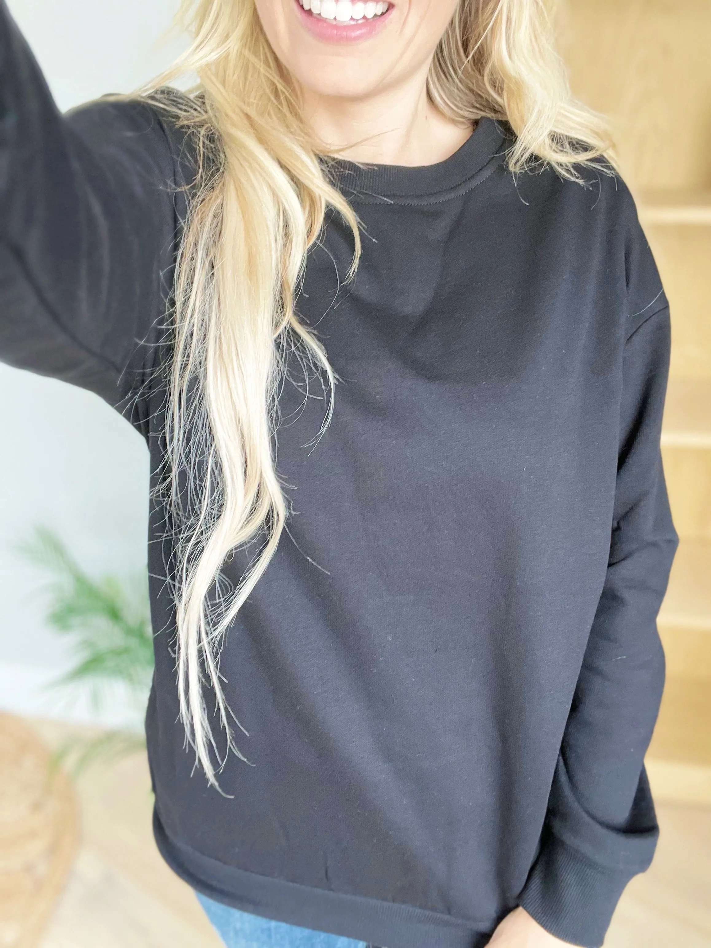 Get The Job Done Long Sleeve Fleece Lined Top (Multiple Colors)