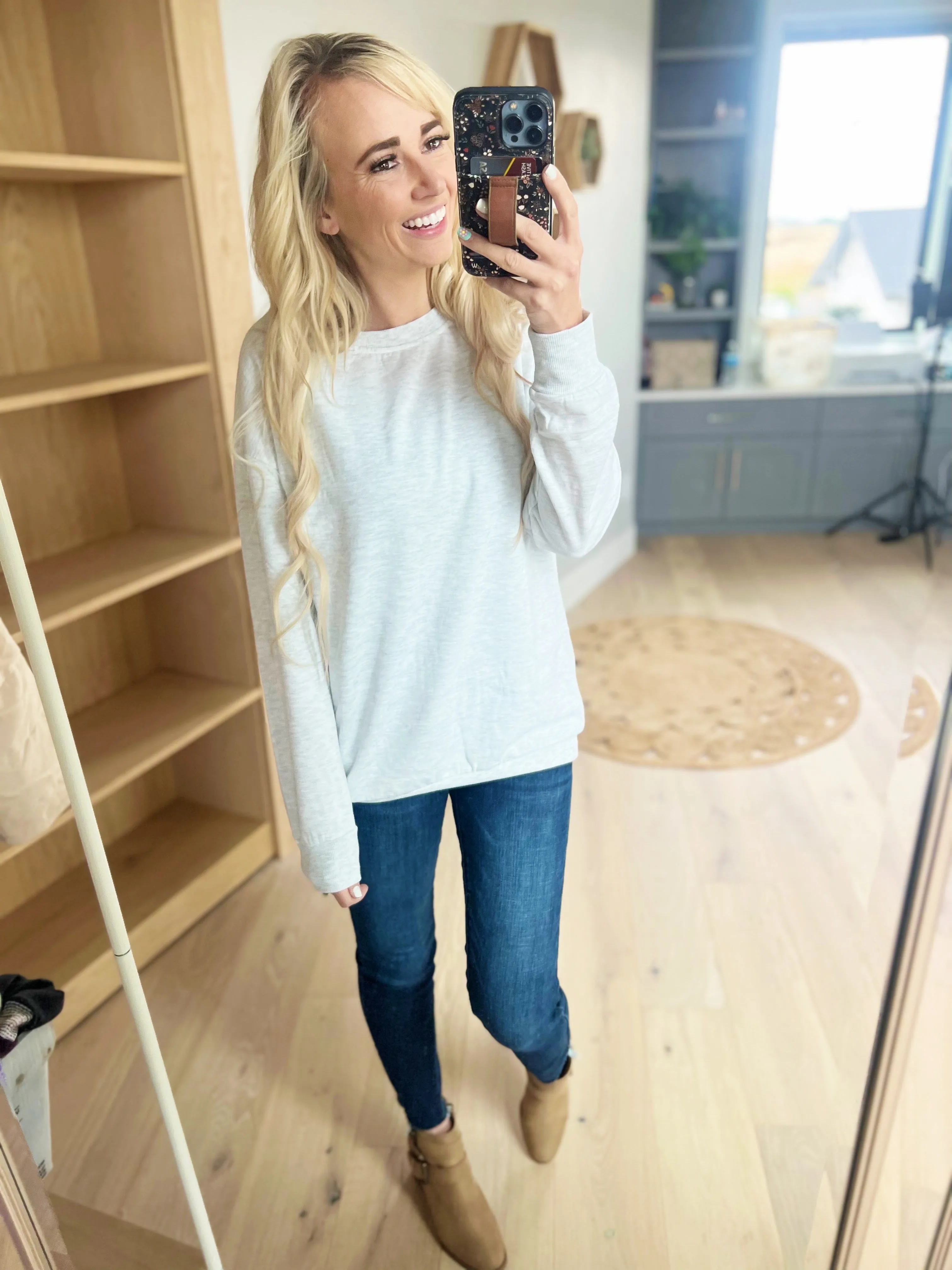 Get The Job Done Long Sleeve Fleece Lined Top (Multiple Colors)