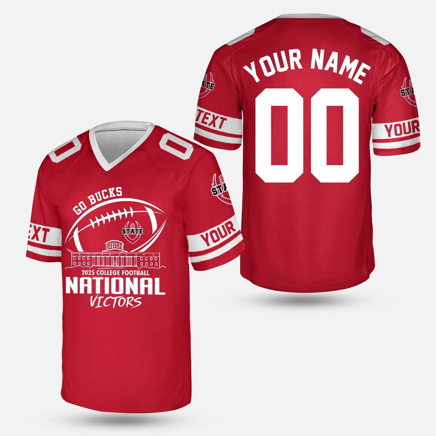 Go Bucks 2025 College Football Victors Custom 2 Sided Long Sleeve Shirt, National Winner Shirt, 2025 Champions Columbus Ohio Custom Long Sleeve Shirts