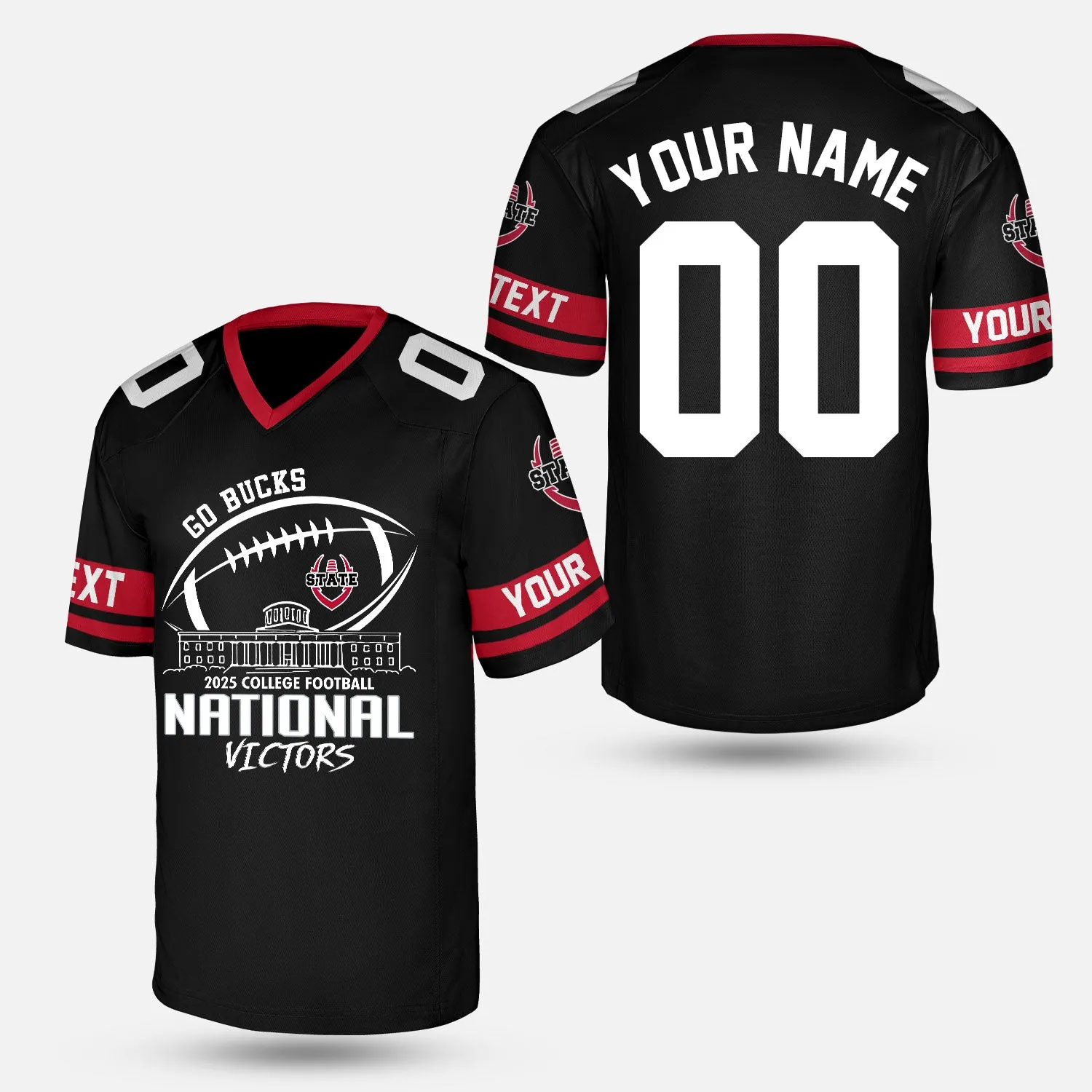 Go Bucks 2025 College Football Victors Custom 2 Sided Long Sleeve Shirt, National Winner Shirt, 2025 Champions Columbus Ohio Custom Long Sleeve Shirts