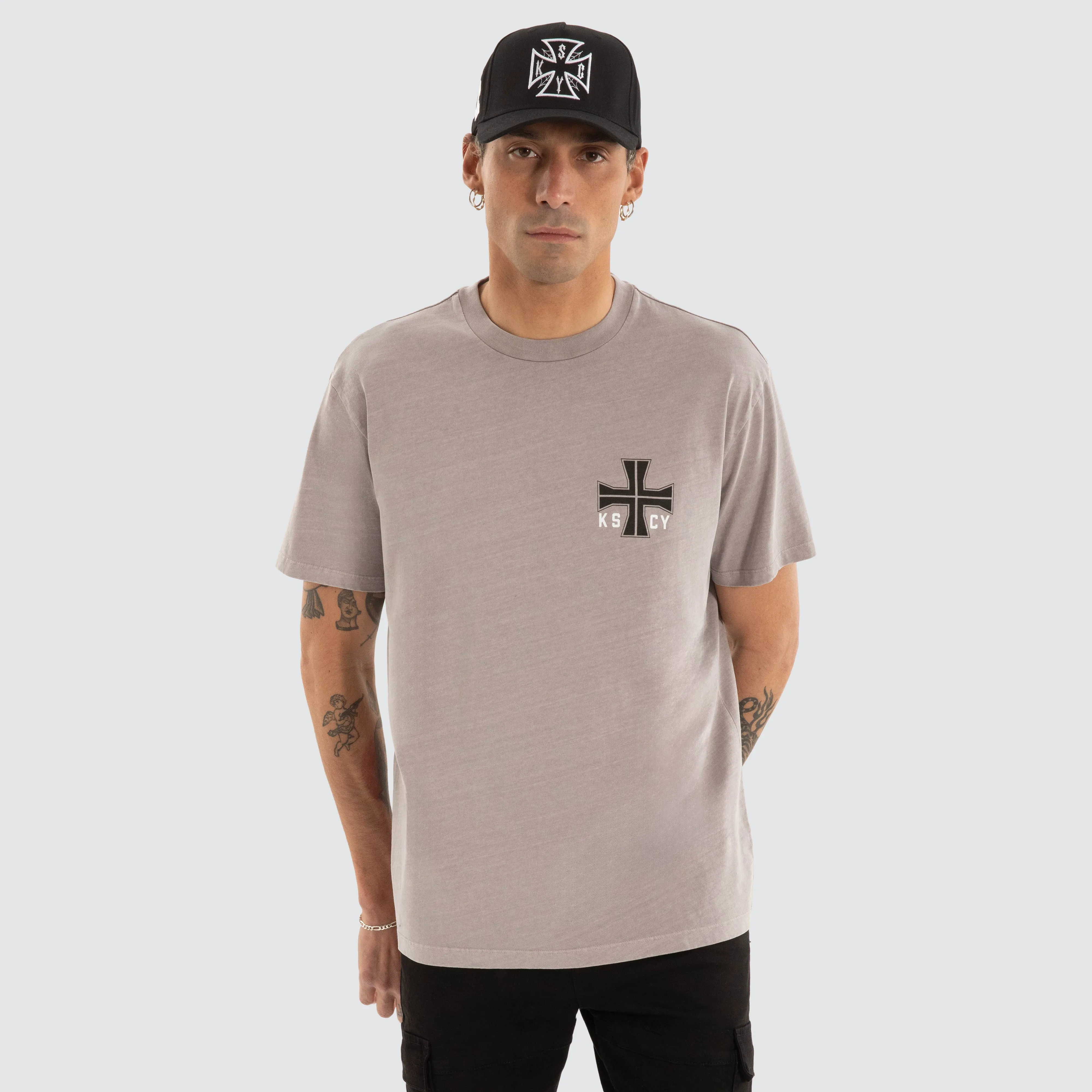 Hollow Relaxed Tee Pigment Gull