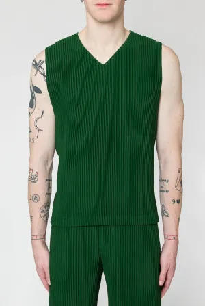 Homme Plissé Issey Miyake - MC August 2024 Vest in Seaweed