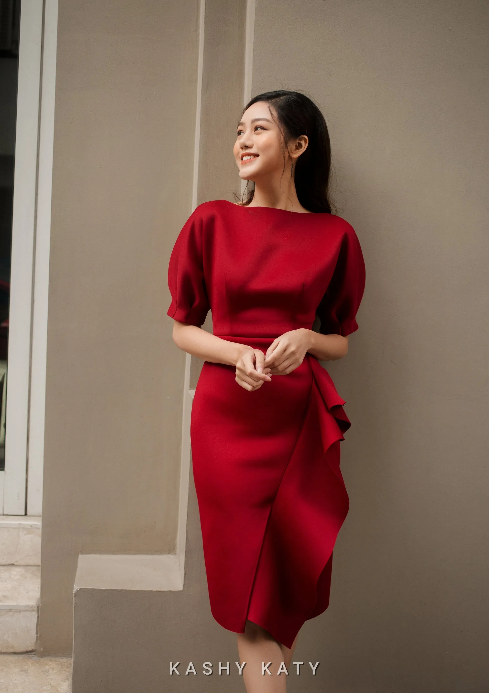 Josephine Structured Peplum Design Dress