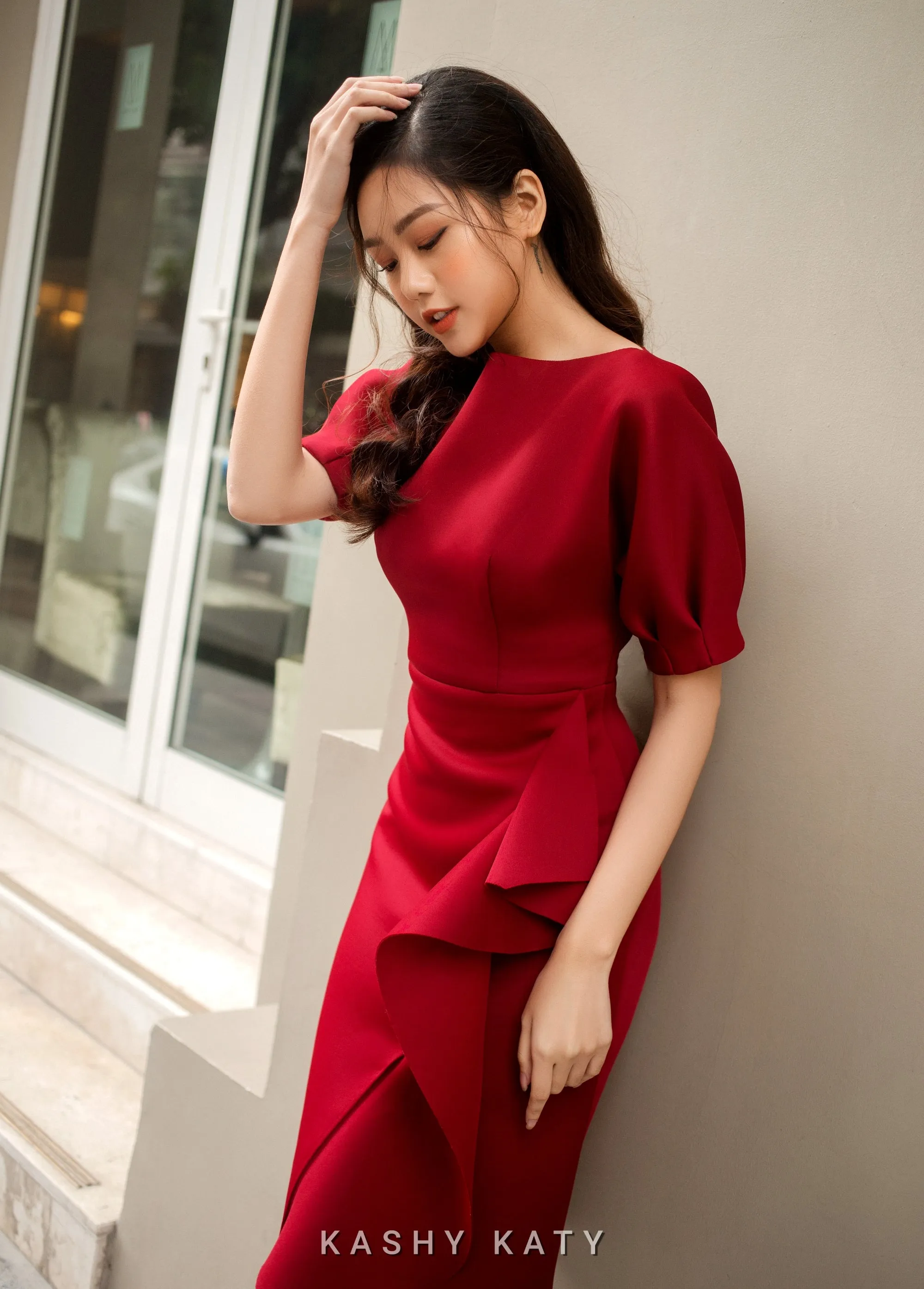 Josephine Structured Peplum Design Dress