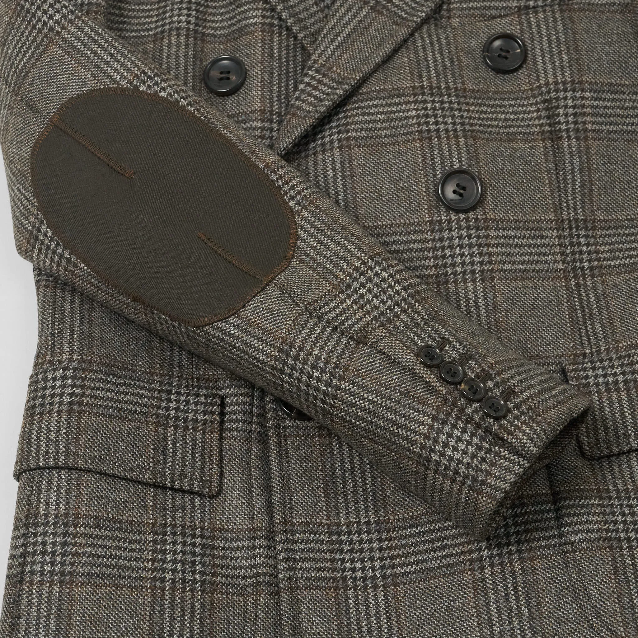Junya Watanabe Man Glencheck Double Breasted Coat
