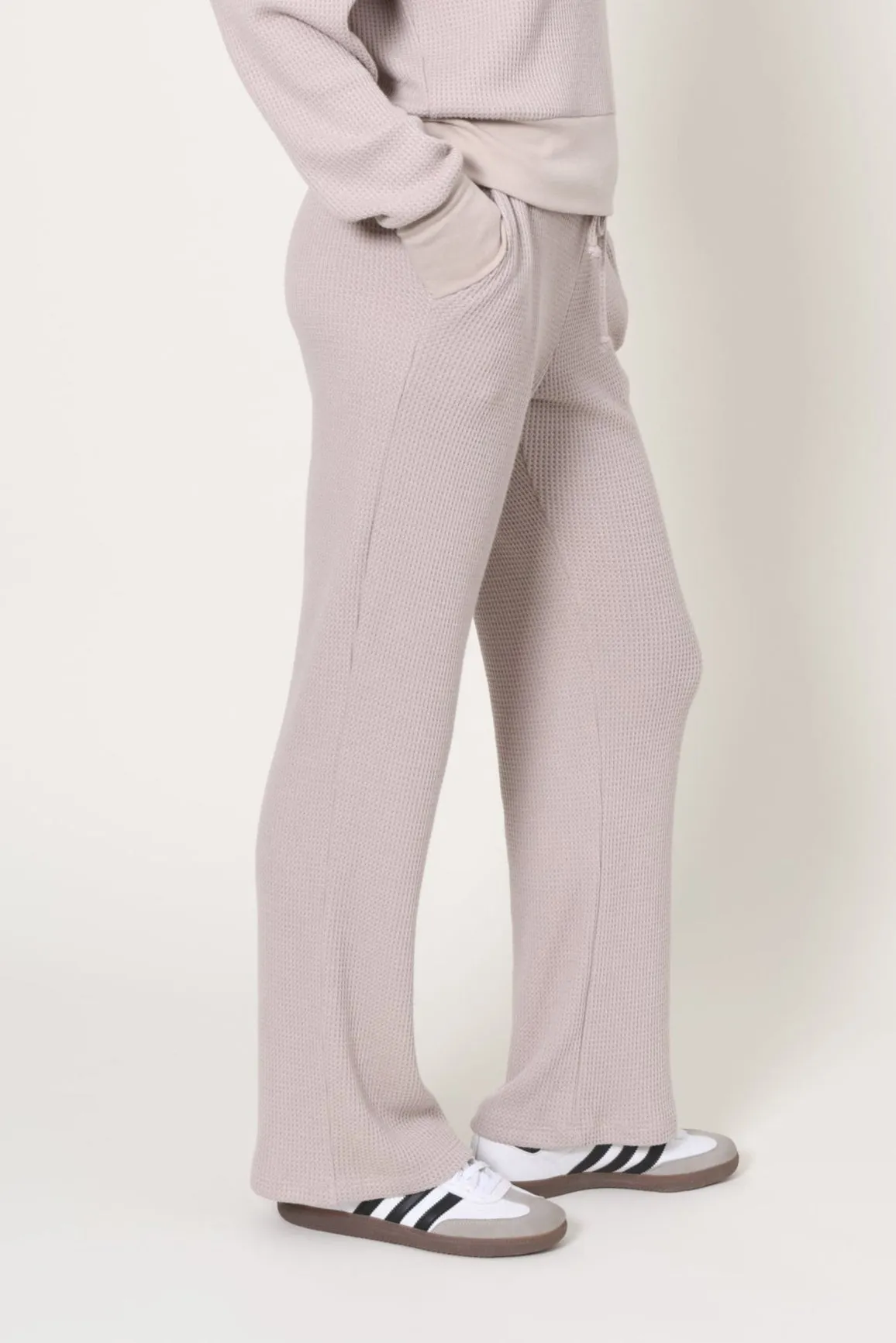 Lazy Day Waffle Wide Leg Pant