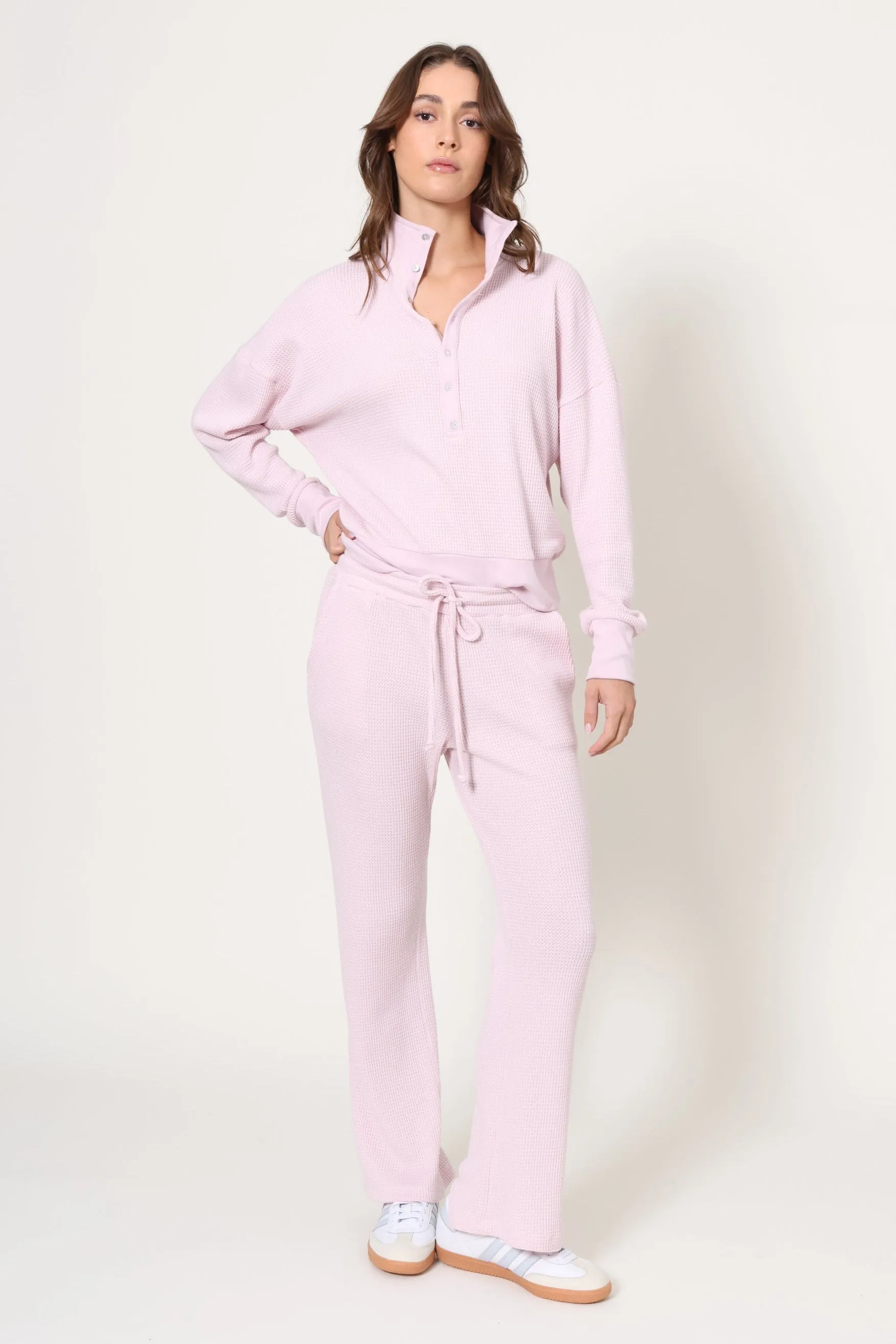 Lazy Day Waffle Wide Leg Pant