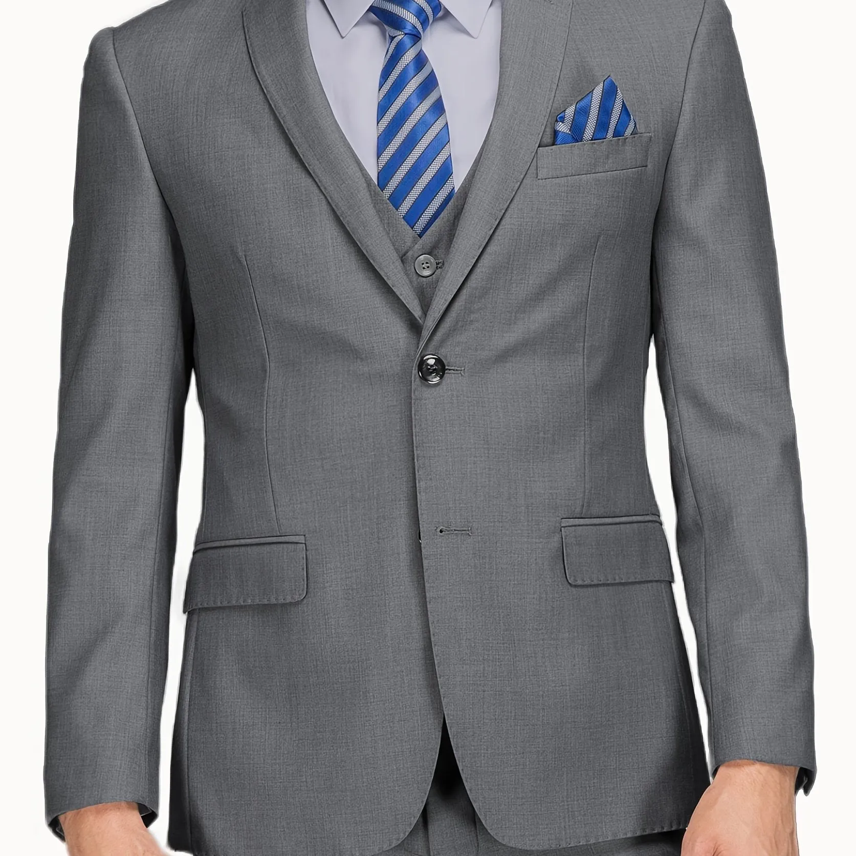 Mens Classic SlimFit Light Grey Blazer Timeless Elegance