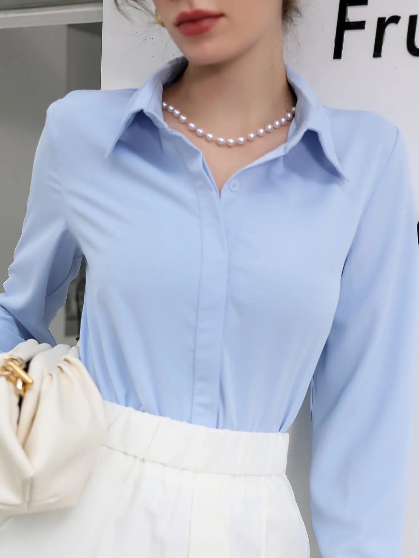 Mulvari Solid Hidden Button Placket Shirt