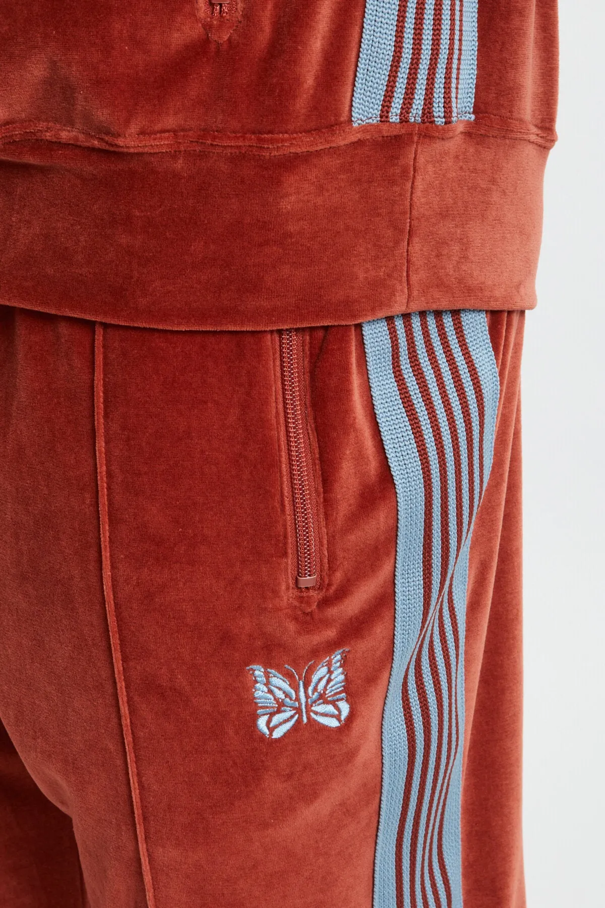 Narrow Velour Track Trousers