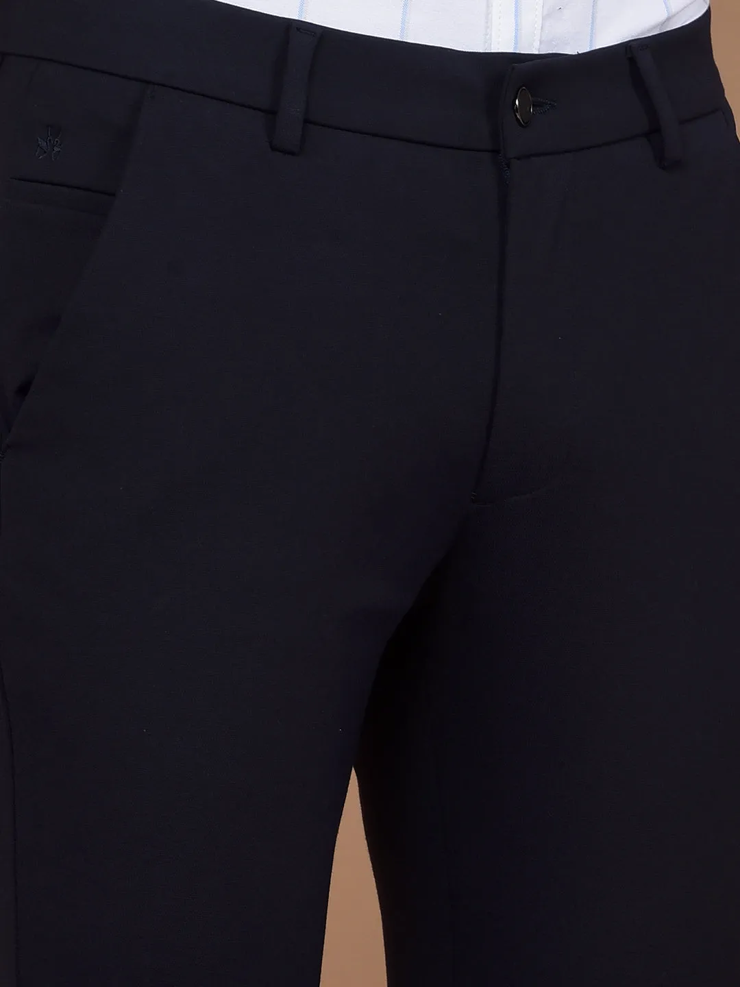 Navy Blue Knitted Trousers