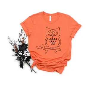 Owl Adult T Shirt - Halloween - Office - School - Teacher - Fun Not So Scary Shirts