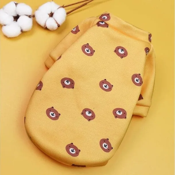 Pet Clothes Bear Pattern